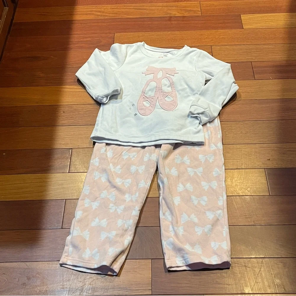 Carter's Ballet Slippers Pajama Set - Light Pink and White - Picture 1 of 3